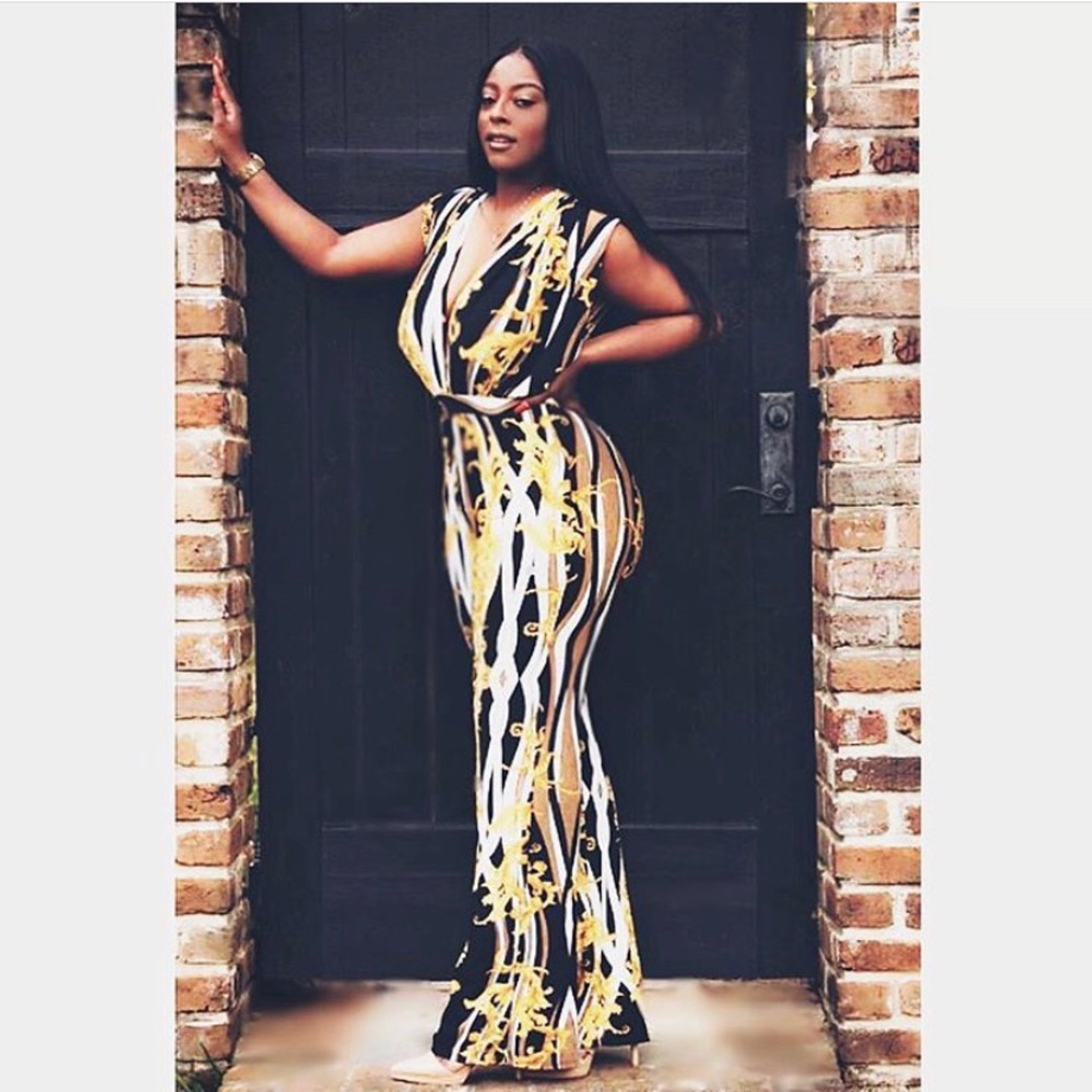 Versace ish Jumpsuit Fashion Nova L
